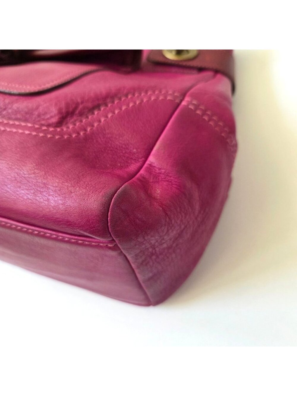 Coach Purse Soho Dowel Top Dual Tone Fuschia Satchel Bag Limited Edition 9749 - Picture 9 of 16